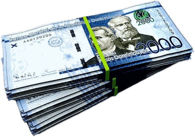 Fajos de billetes de RD$2,000